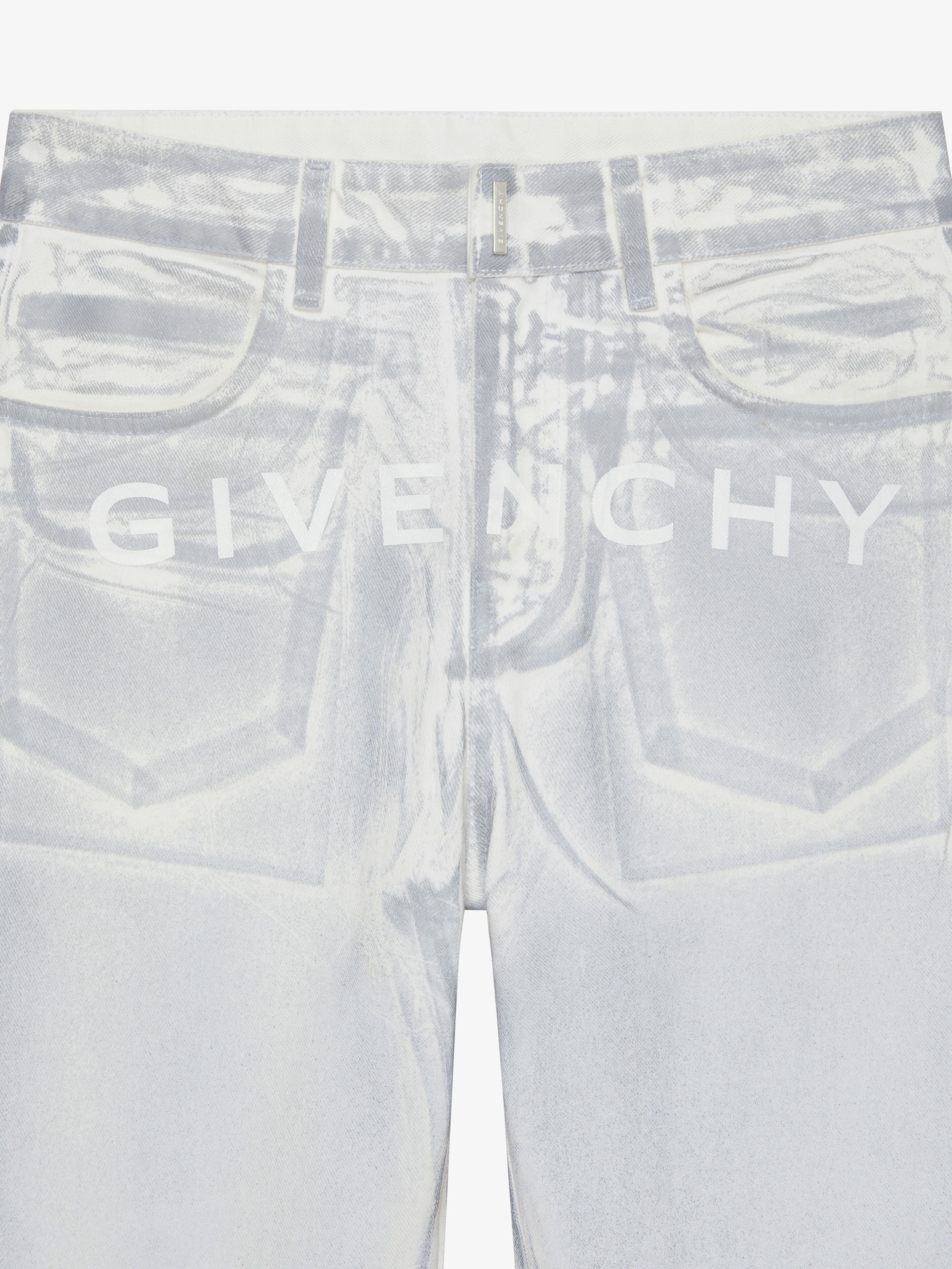 STRAIGHT FIT JEANS IN PAINTED DENIM - 5