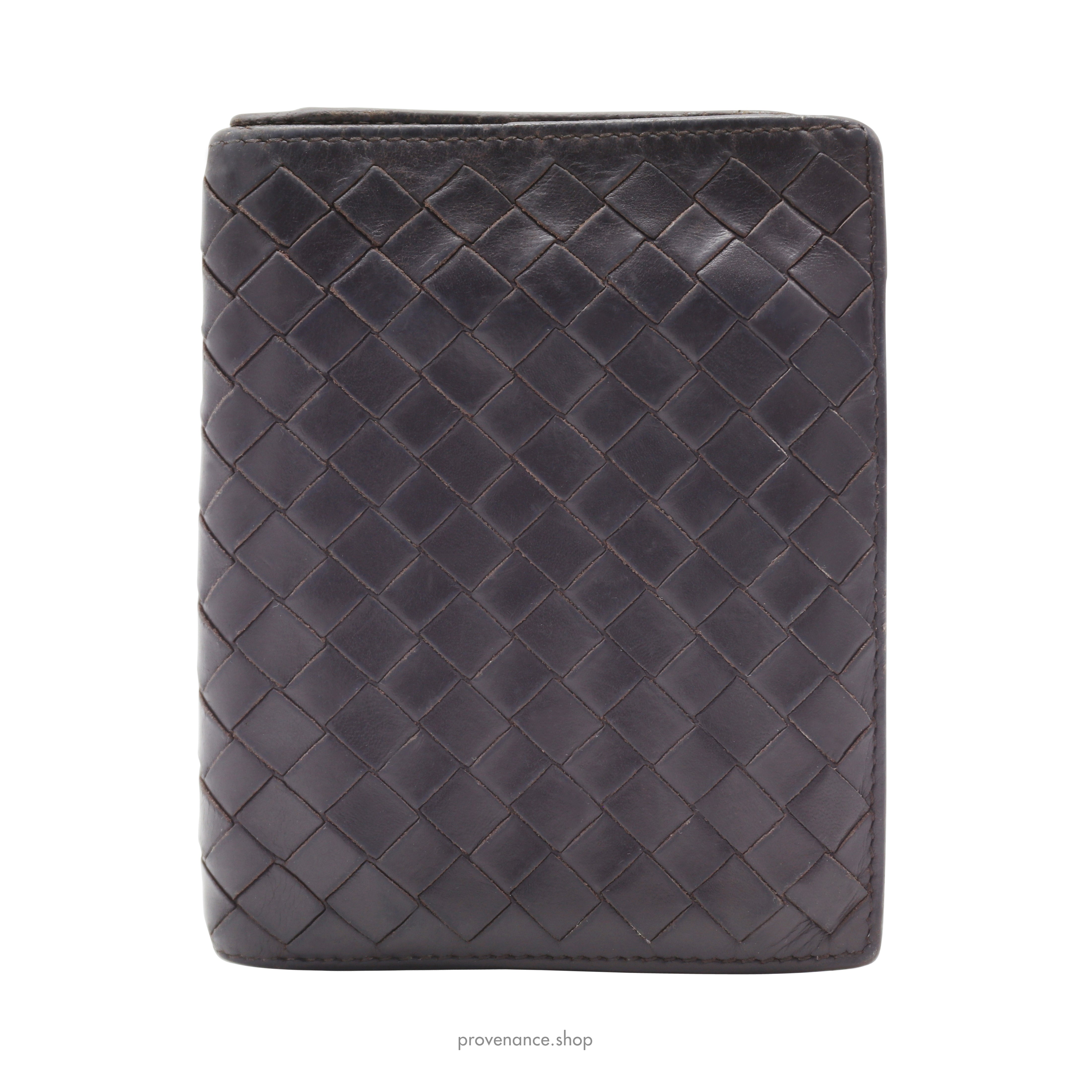 Bottega Veneta Tall Wallet - Chocolate Brown Leather - 1