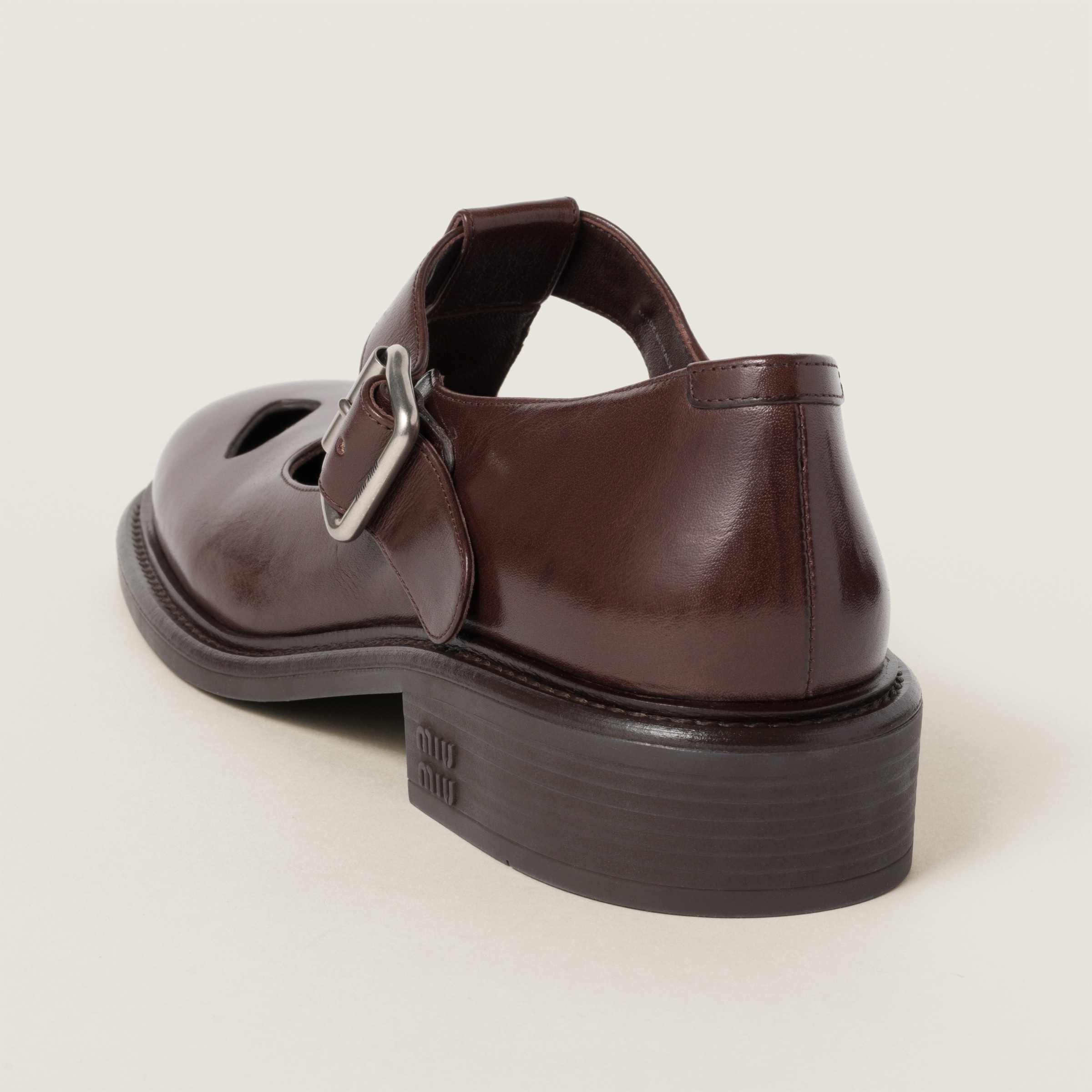 Leather T-bar shoes - 3