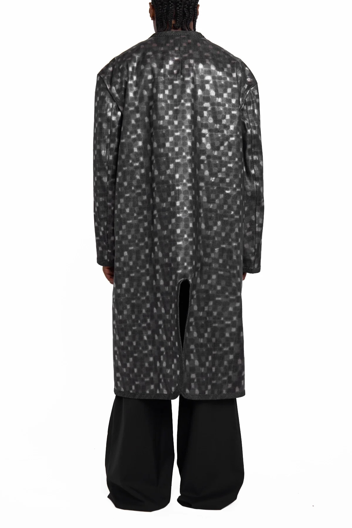 Cdg Homme Plus Denim Mixed Fabric Coat Indigo - 3