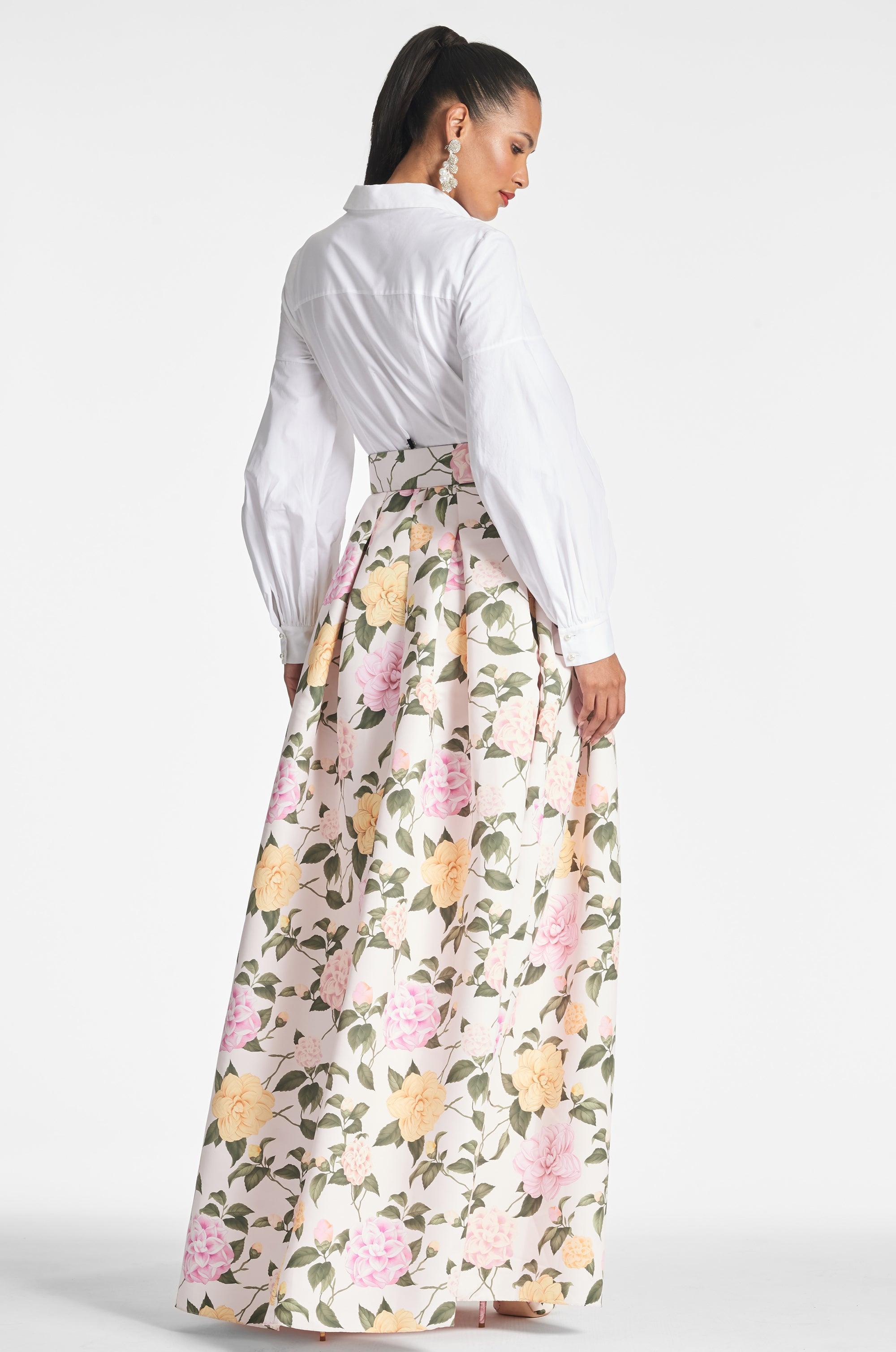 Florence Gown - White/Pink Lemonade Bouquet - 3