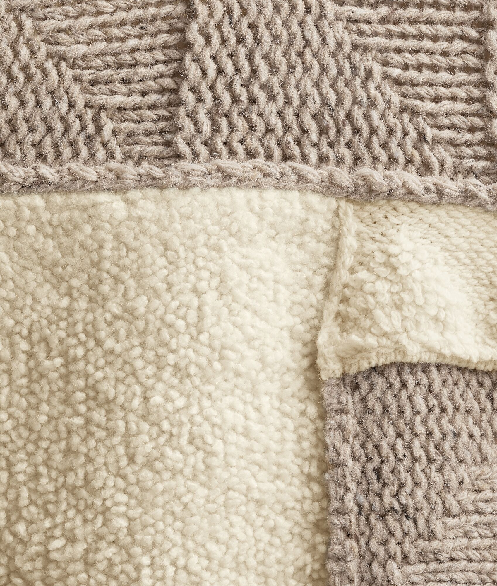 heavyweight patchwork wool cardigan - 4