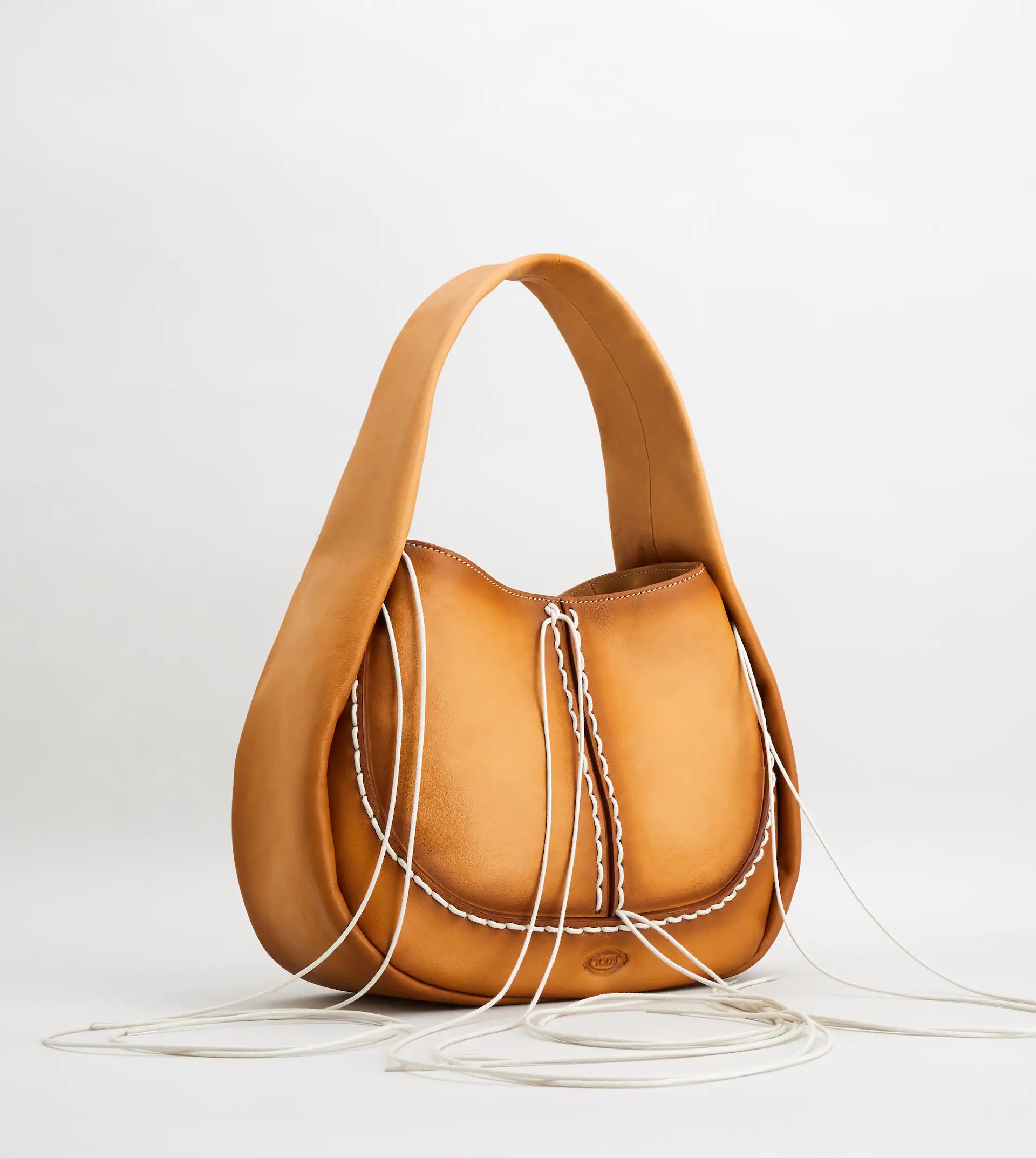 TOD'S SHIRT HOBO BAG SMALL - BROWN - 3