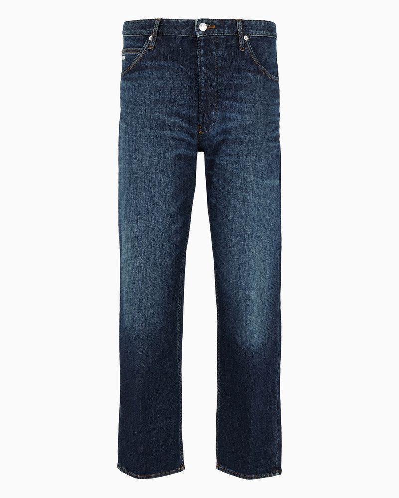 J69 Loose-fit jeans in stone-wash stretch denim with a dirty-effect treatment 1