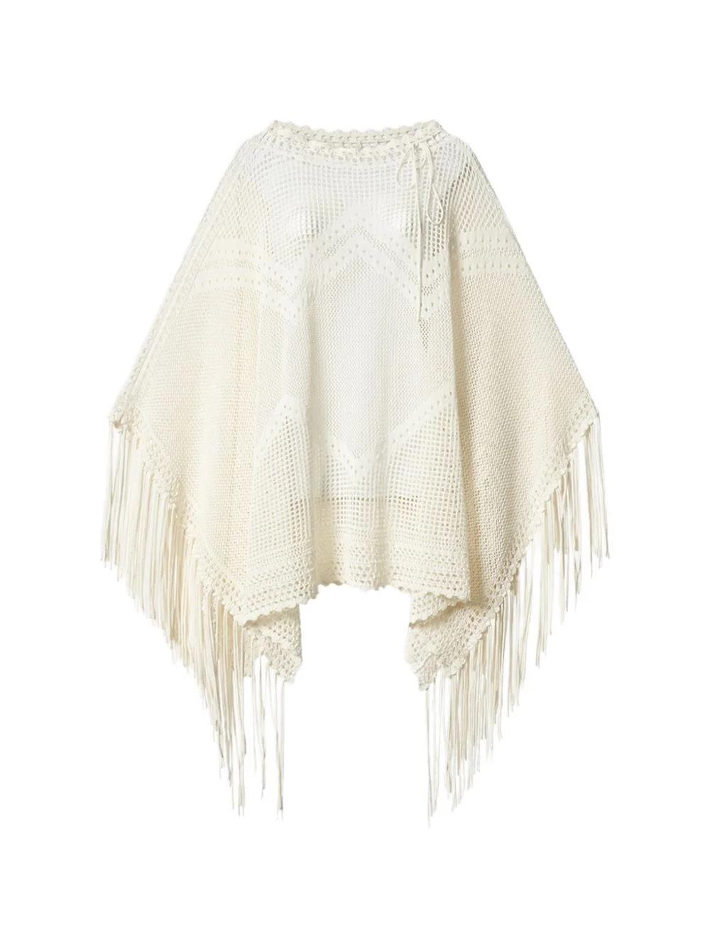 Metila crochet fringed cape - 1