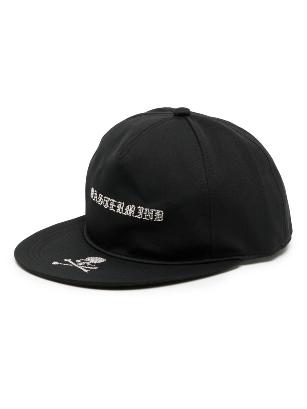 slogan-embroidered cap - 1