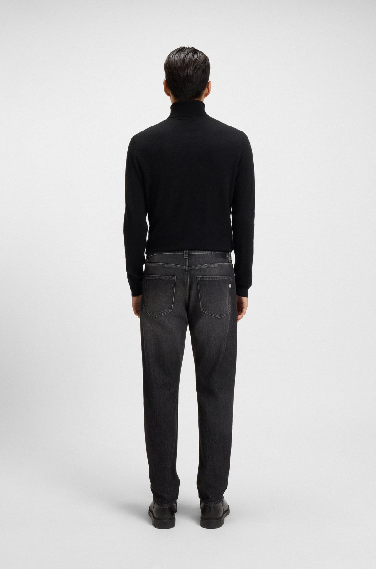 MAINE REGULAR-FIT JEANS IN BLACK MECHANICAL-STRETCH DENIM - 4