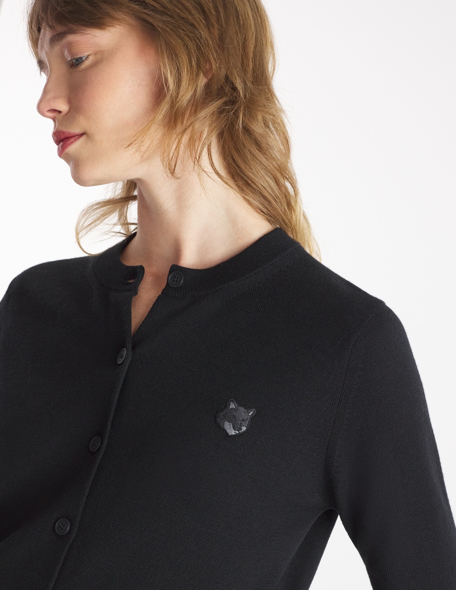 BOLD FOX HEAD PATCH REGULAR CARDIGAN - 4
