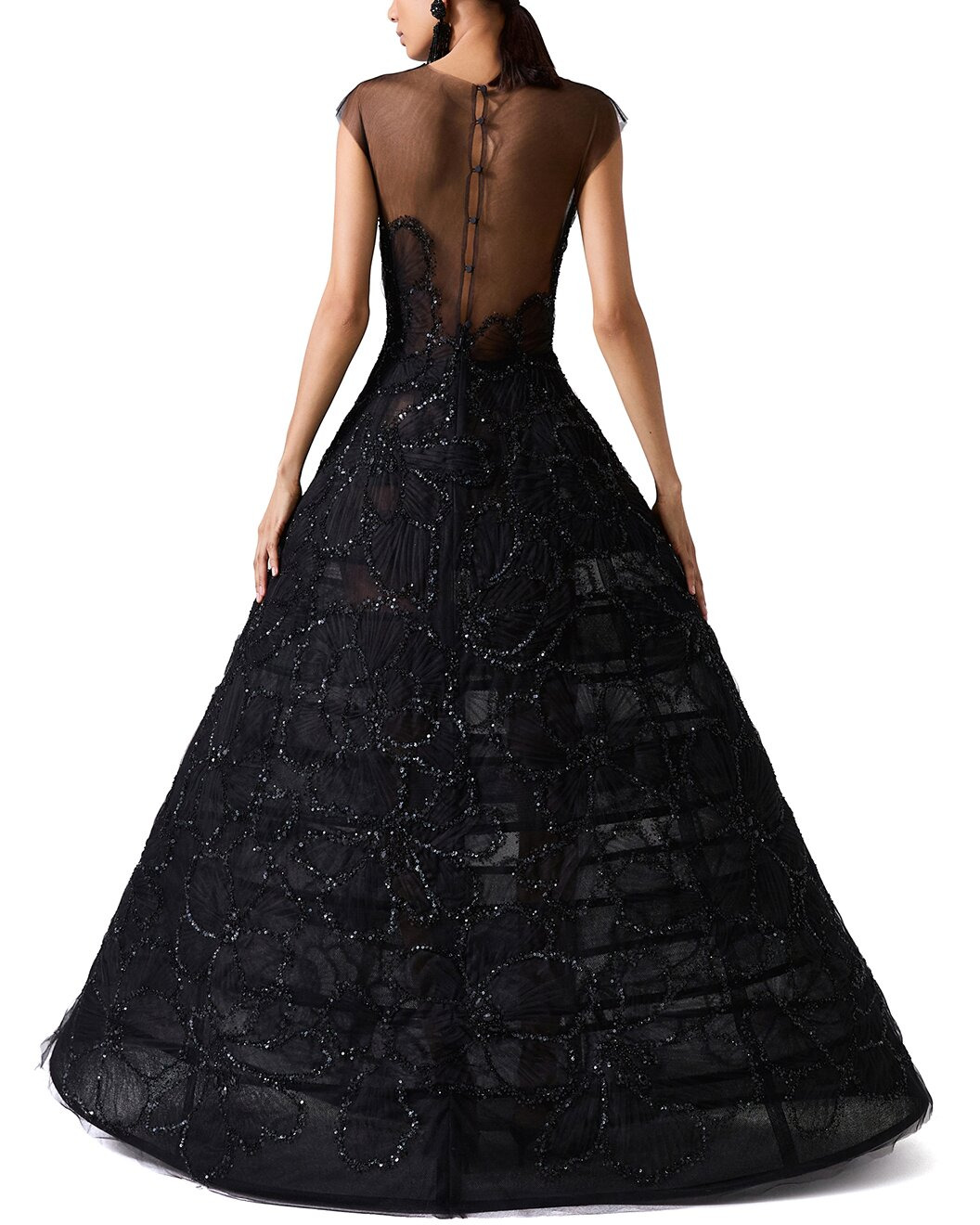 Carolina Herrera Embellished Crewneck A-Line Gown - 2