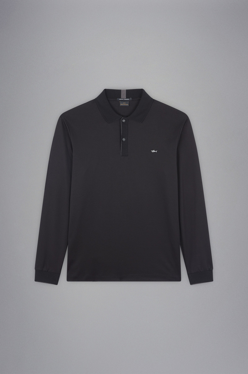 AQUA INTERLOCK COTTON POLO SHIRT - 1
