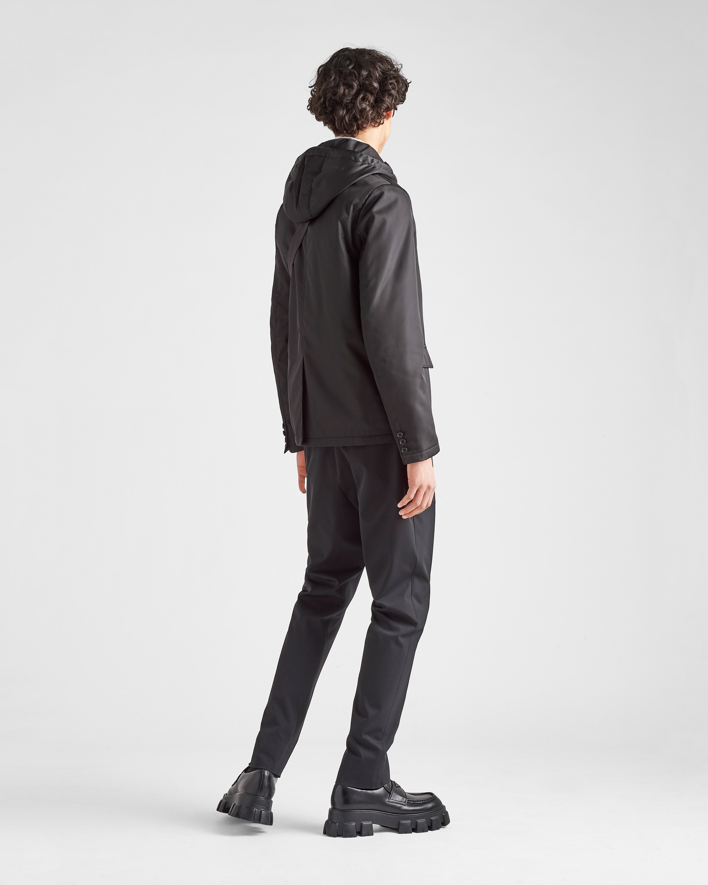 Single-breasted Re-Nylon jacket - 5
