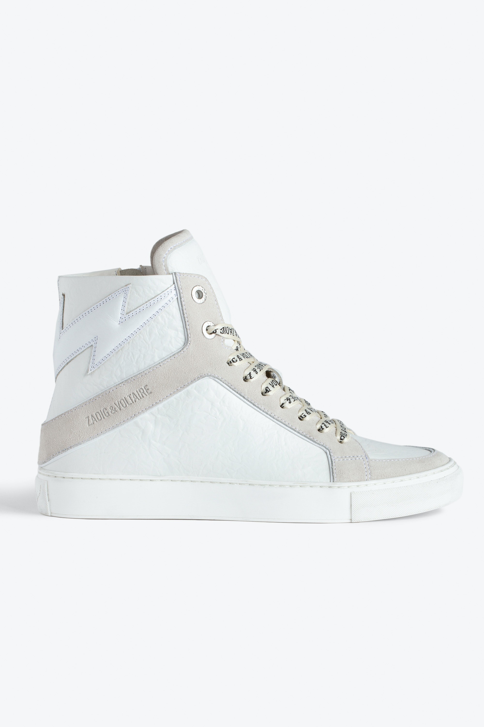 ZV1747 High Flash High-Top Crinkled Sneakers - 1