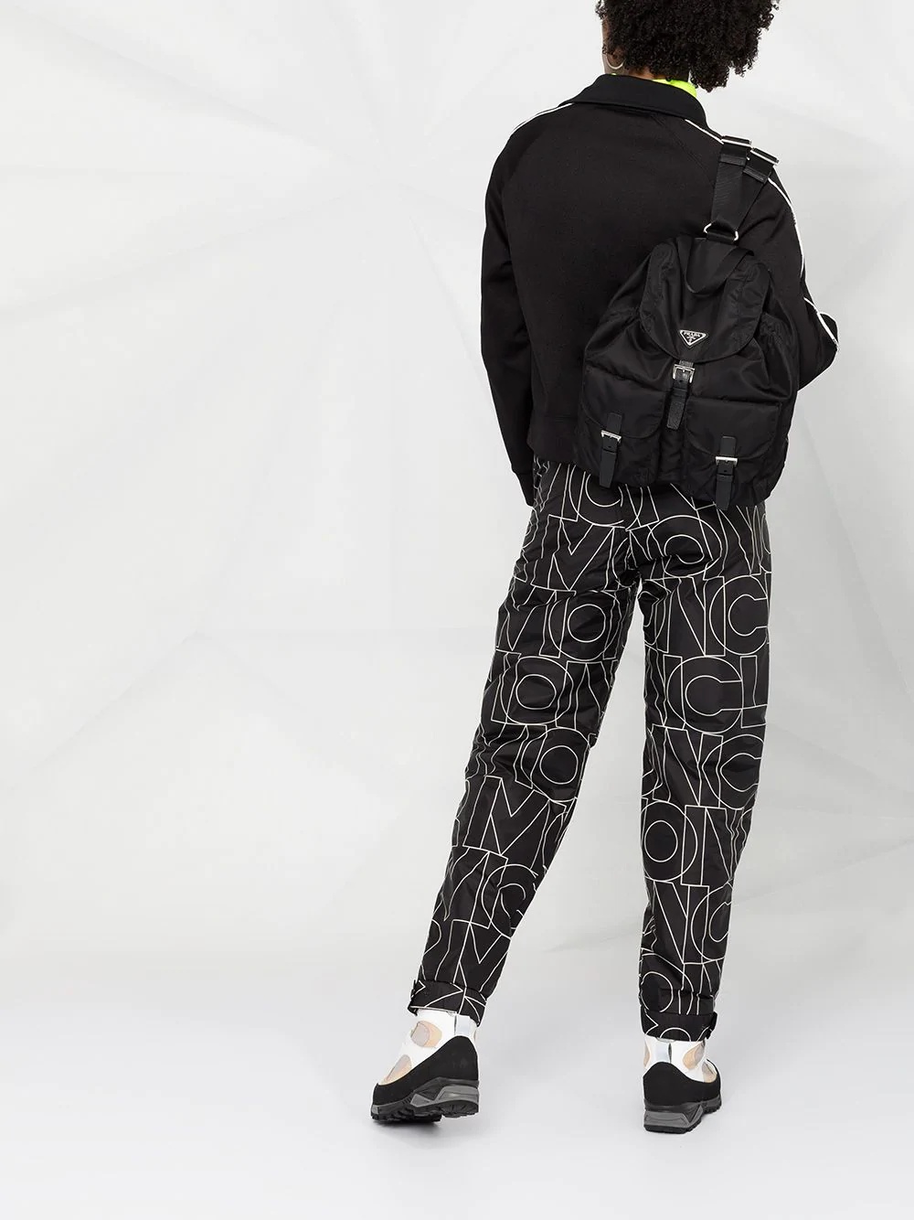 monogram logo straight leg trousers - 4