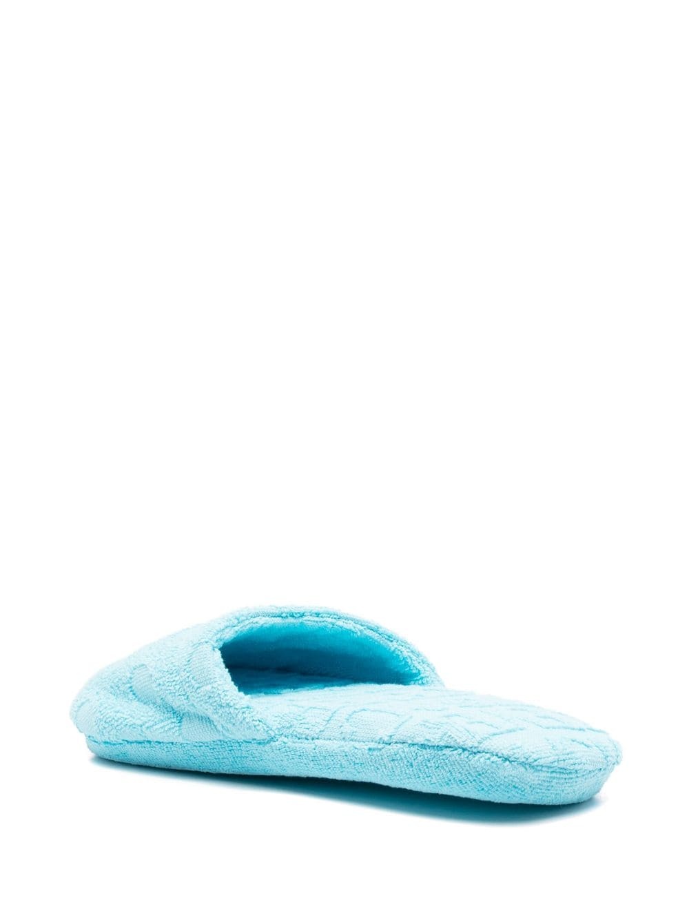logo-pattern terry-cloth slippers - 3