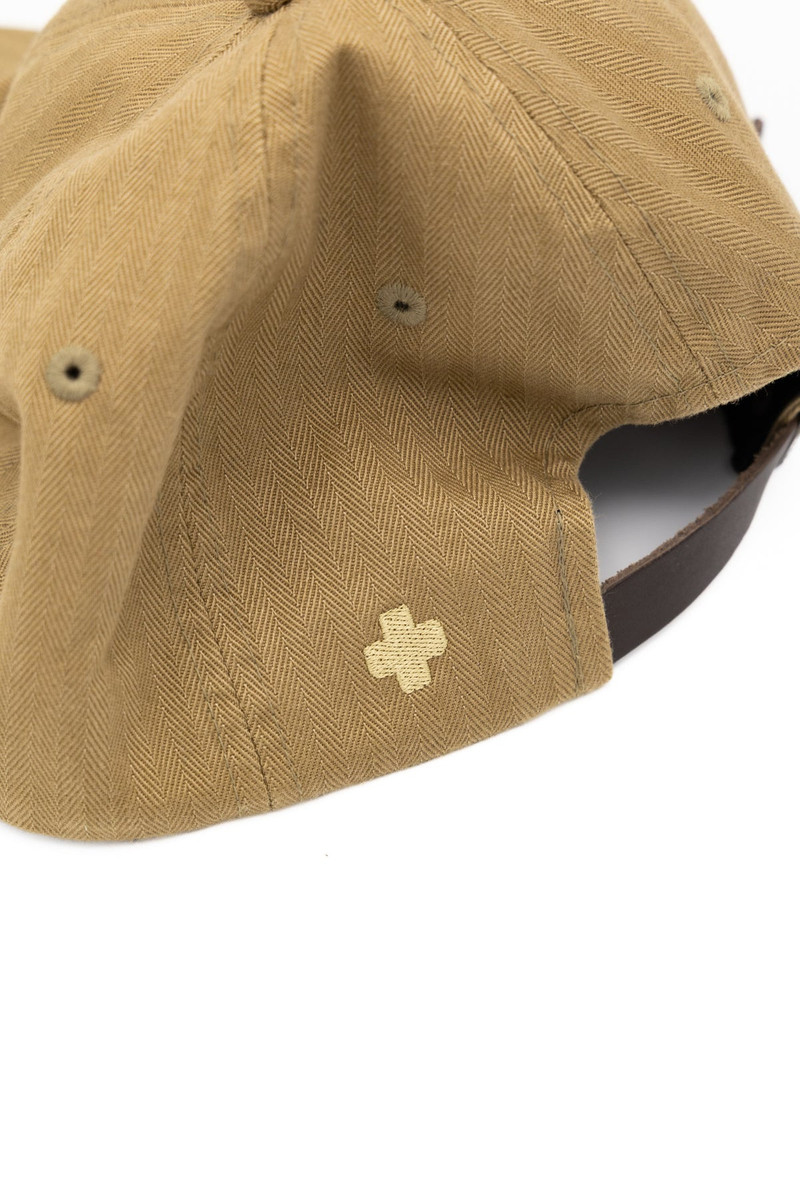 6 Panel Herringbone Cap - Khaki 3