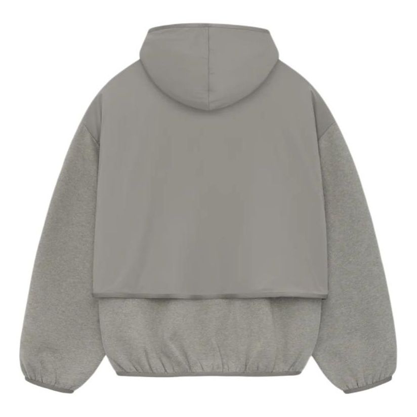 Fear of God Essentials Nylon Fleece Hooded Sweatshirt 'Dust Heather Grey' 202SU244321F - 2