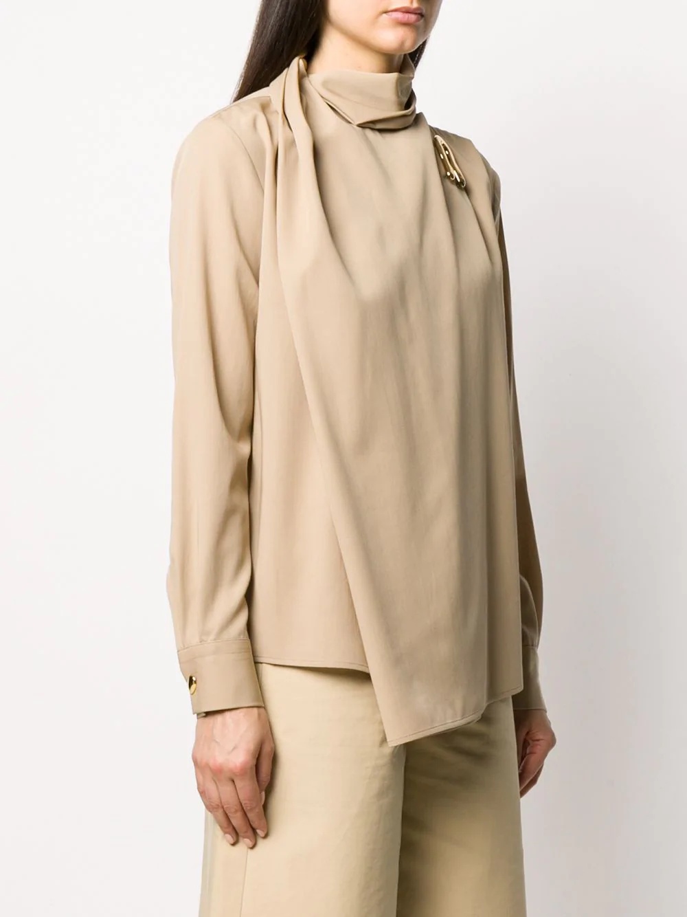 asymmetrical draped blouse - 3