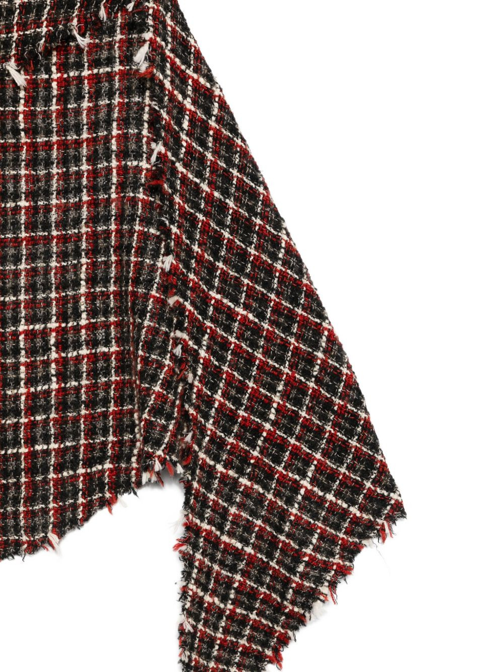 frayed plaid scarf - 2
