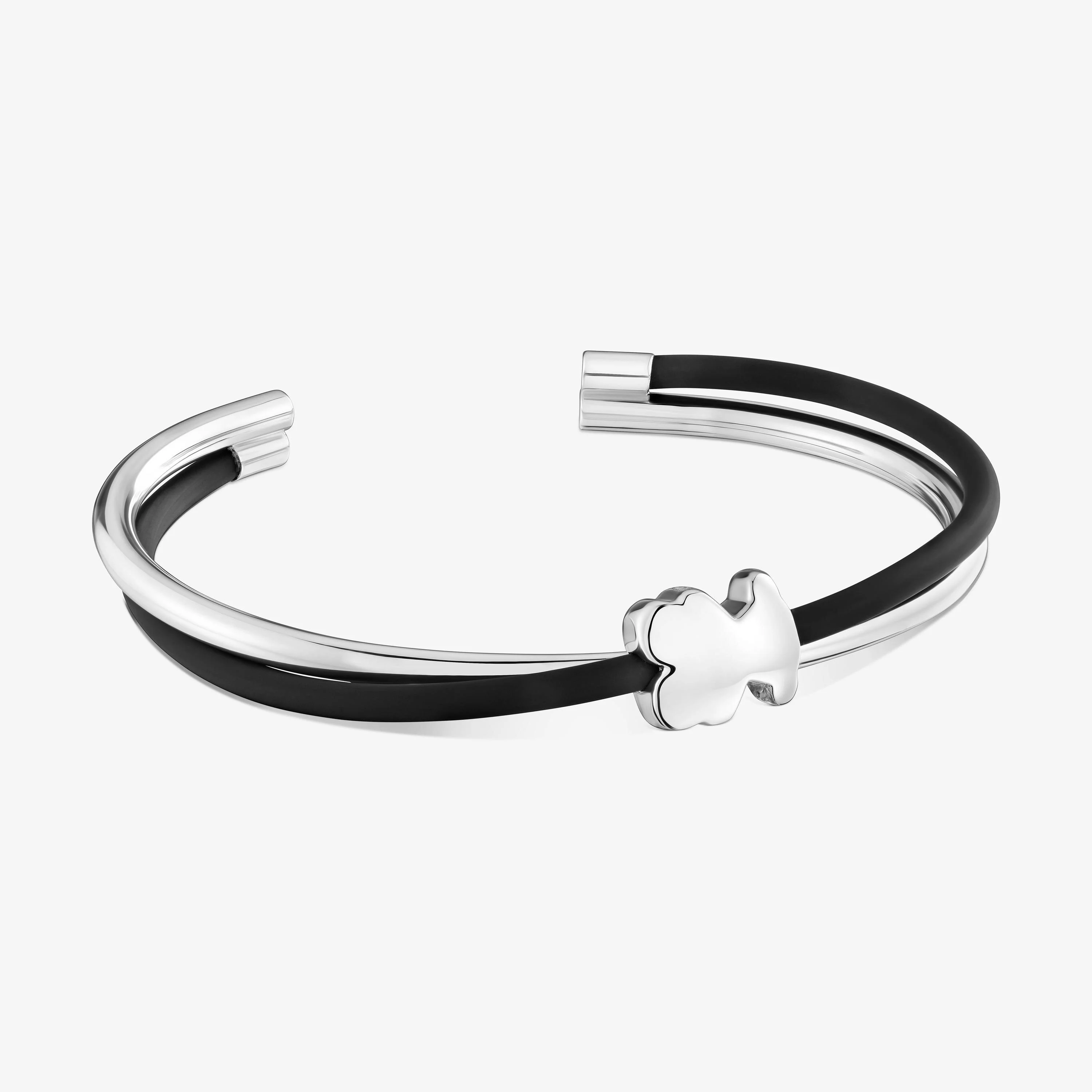 Silver and rubber bear Bangle TOUS Bold Motif - 1