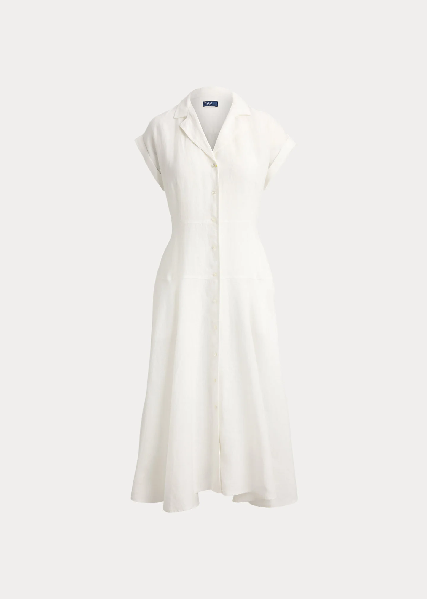 Linen Cap-Sleeve Shirtdress - 1