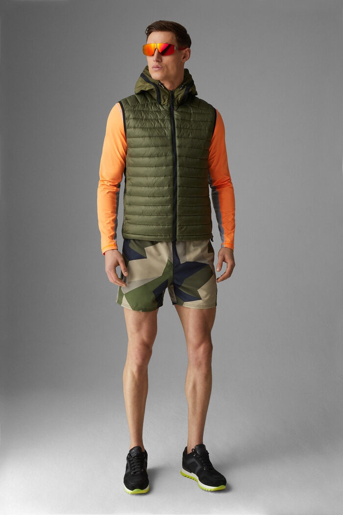 Casan Quilted vest in Olive green - 4