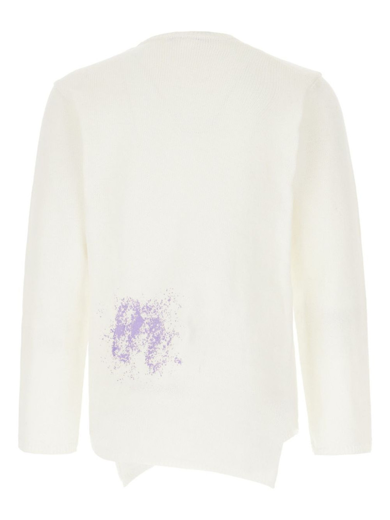 Comme des Garçons SHIRT spray-paint effect sweater outlook