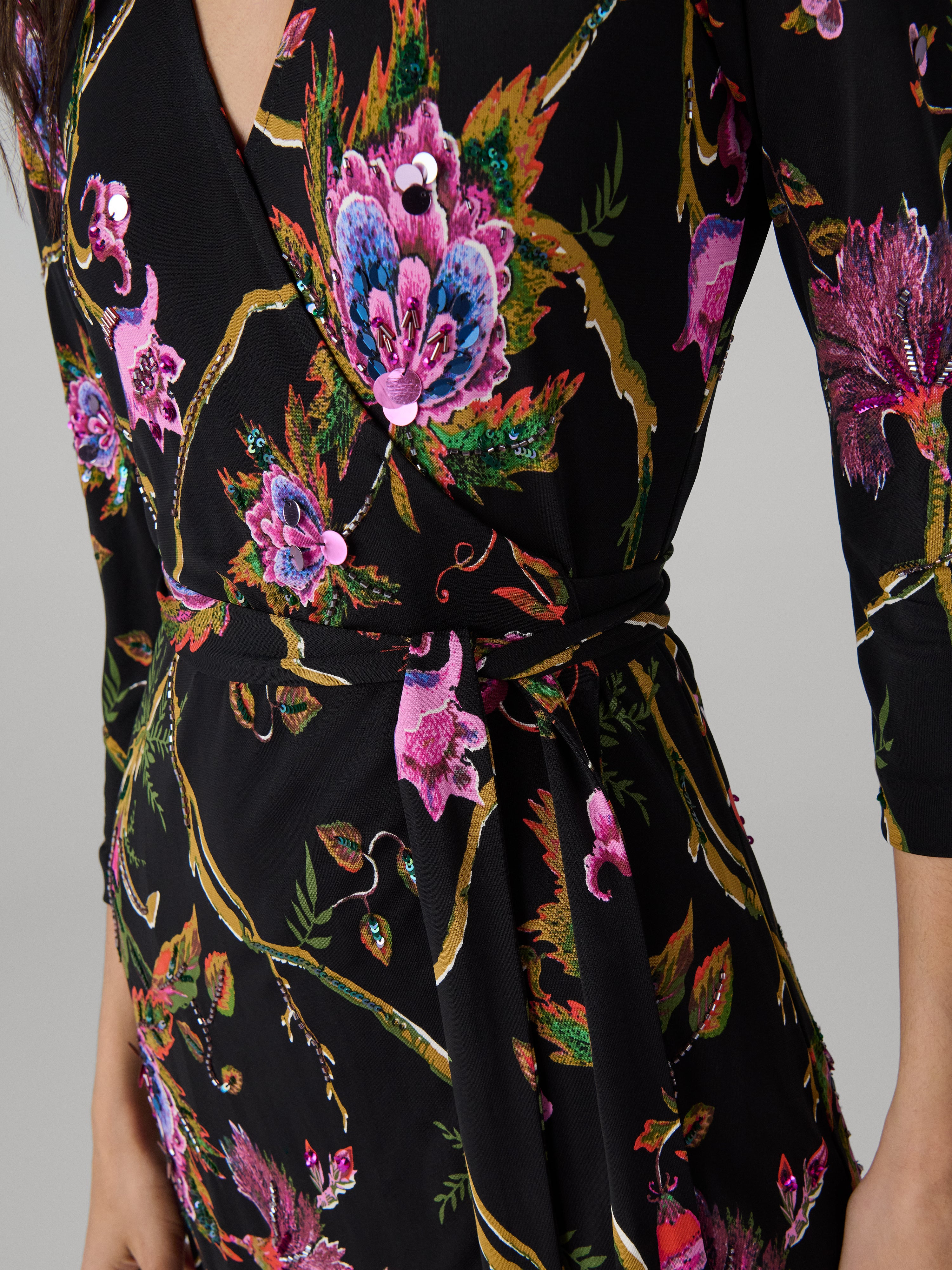 Abigail Maxi Sequin Wrap Dress - 3
