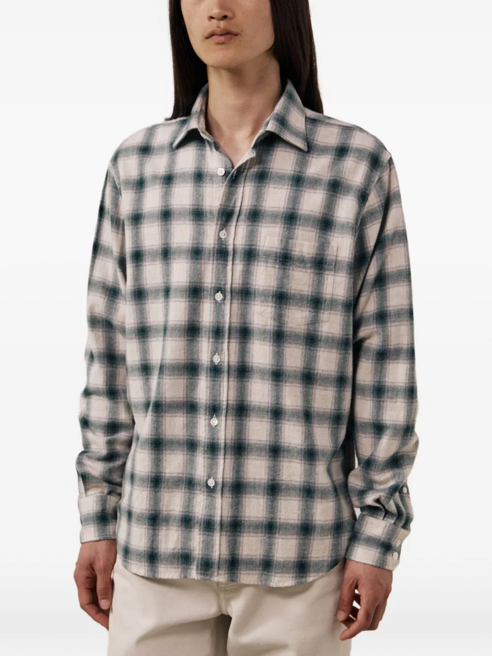 Paul check-pattern flannel shirt - 1