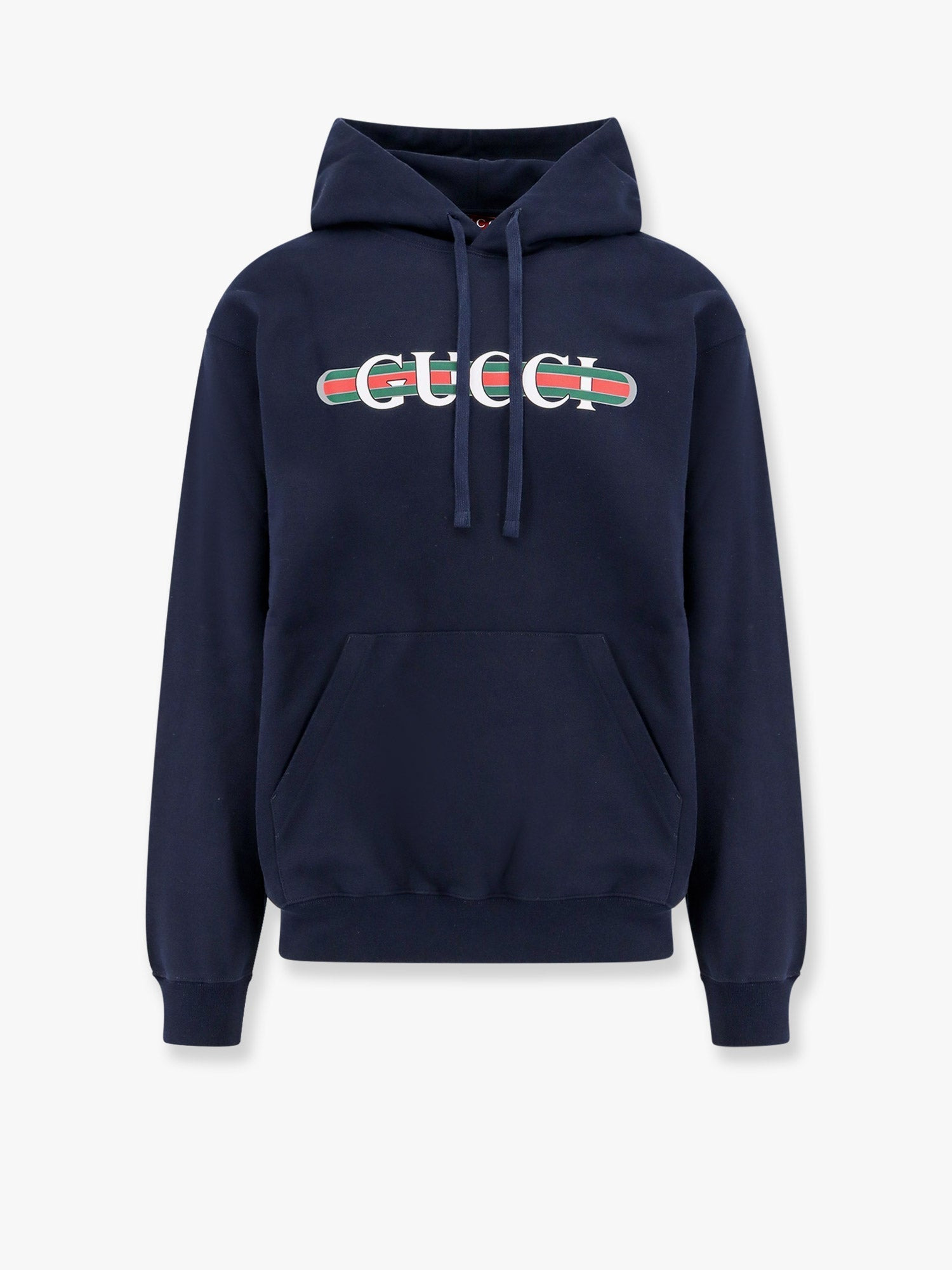 Gucci Men Cotton Sweatshirt With Gucci Web Print - 1