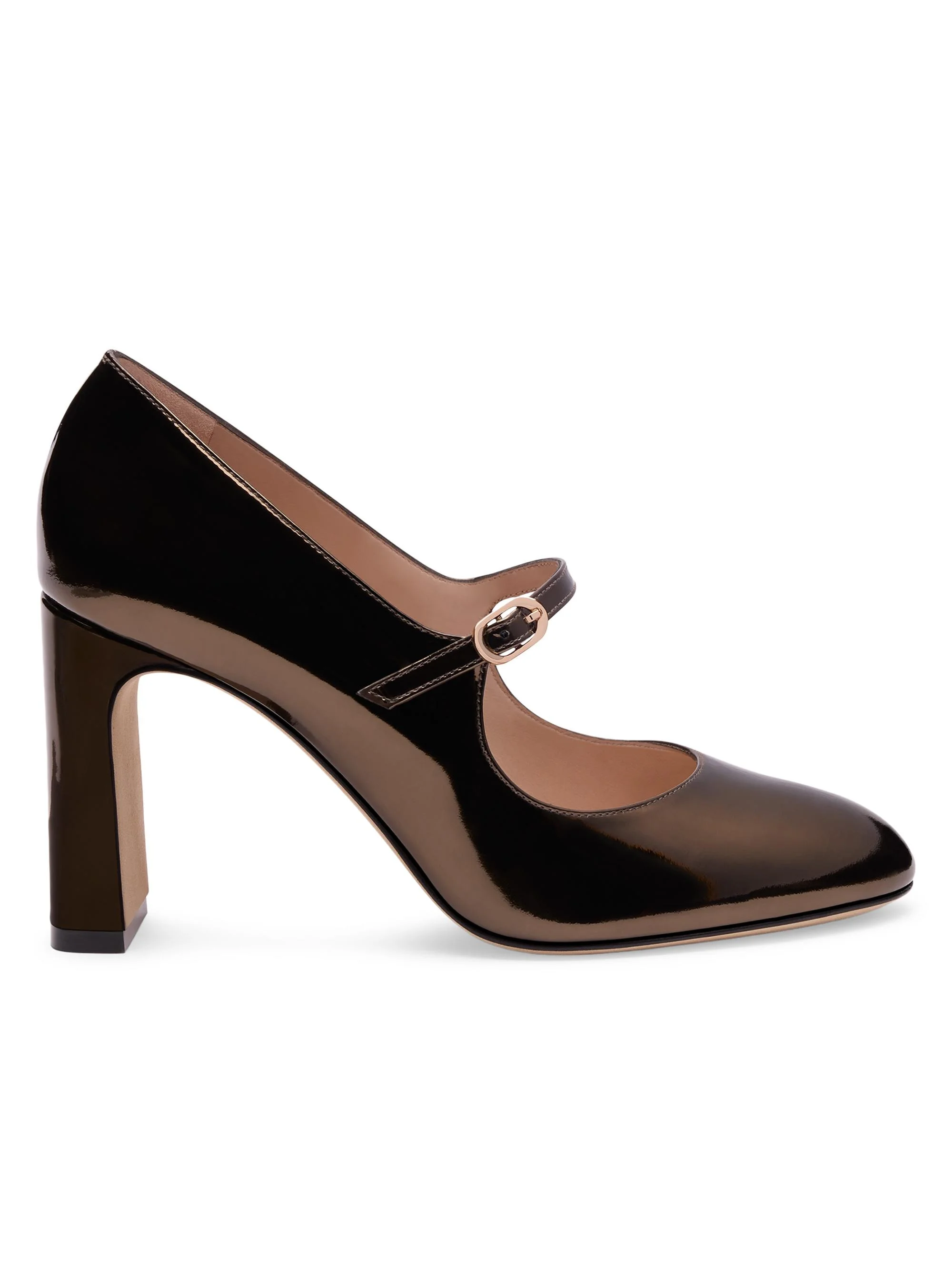 Women's Babette 85mm Patent Leather Mary Jane Pumps - Cigar - 1