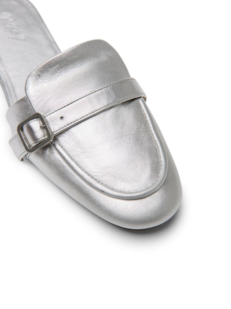 buckle-strap metallic mules 4