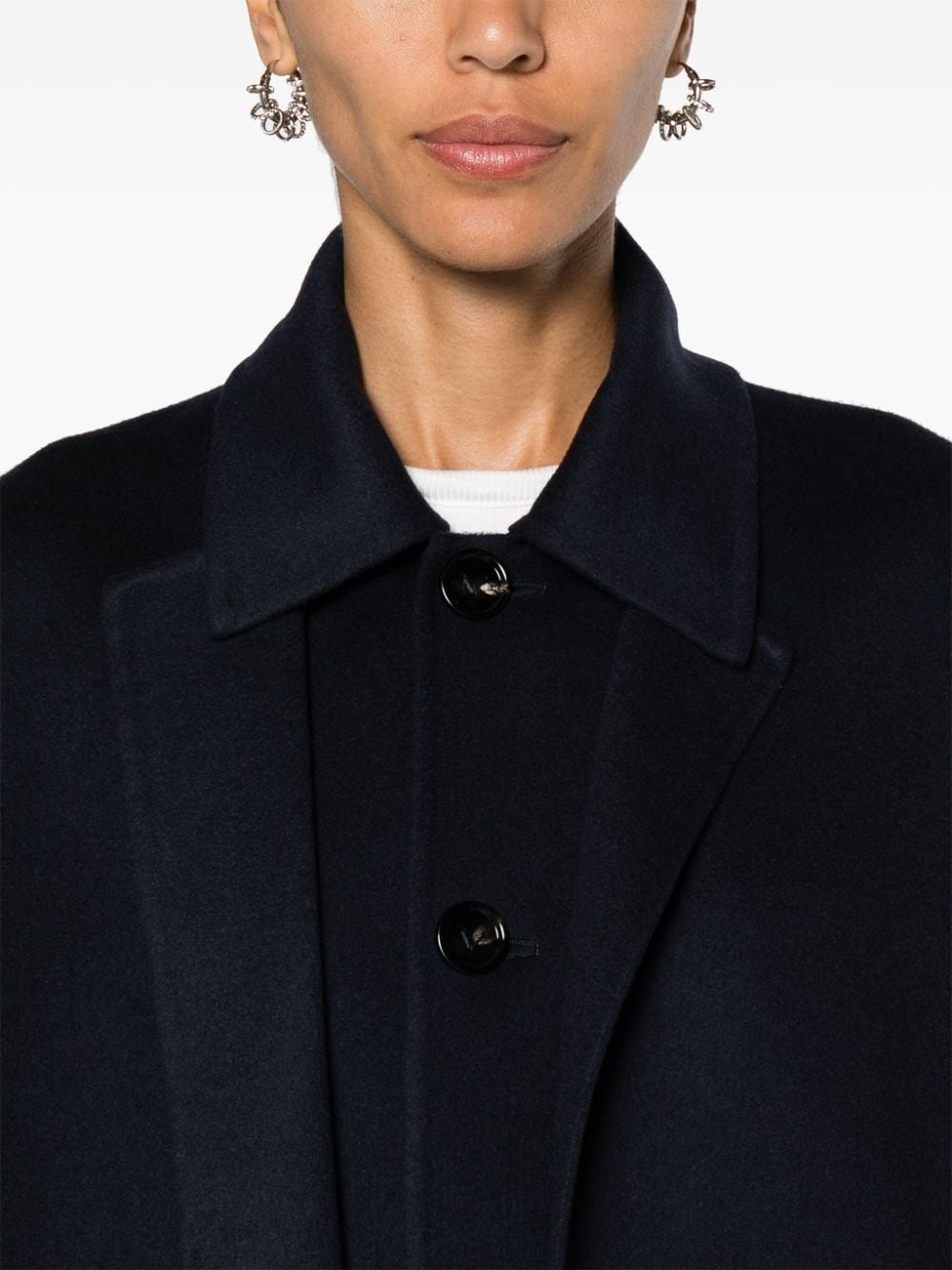 コート BOTTEGA VENETA COAT (781309V3OO0 4121) Bottega Veneta Leather-Embellished Cotton-Blend Trench Coat