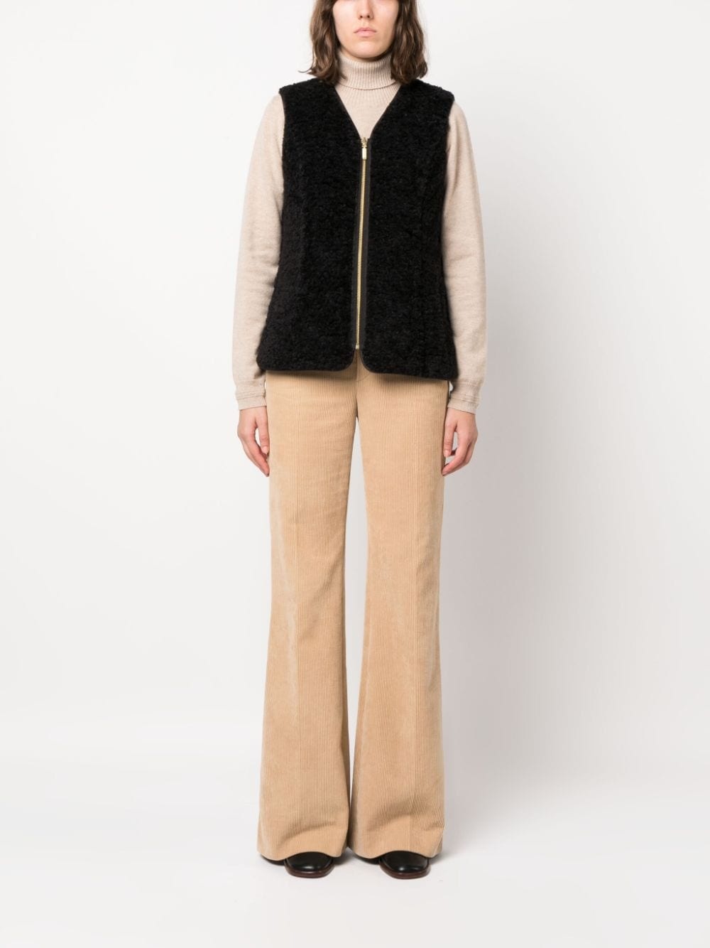 logo-embroidered quilted reversible gilet - 6