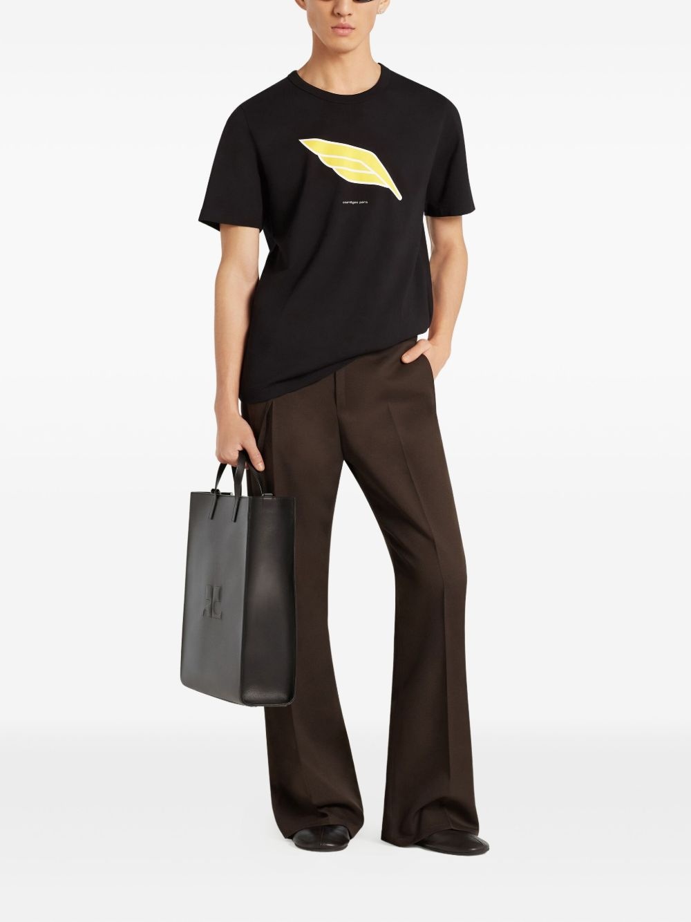 wing-print T-shirt - 2
