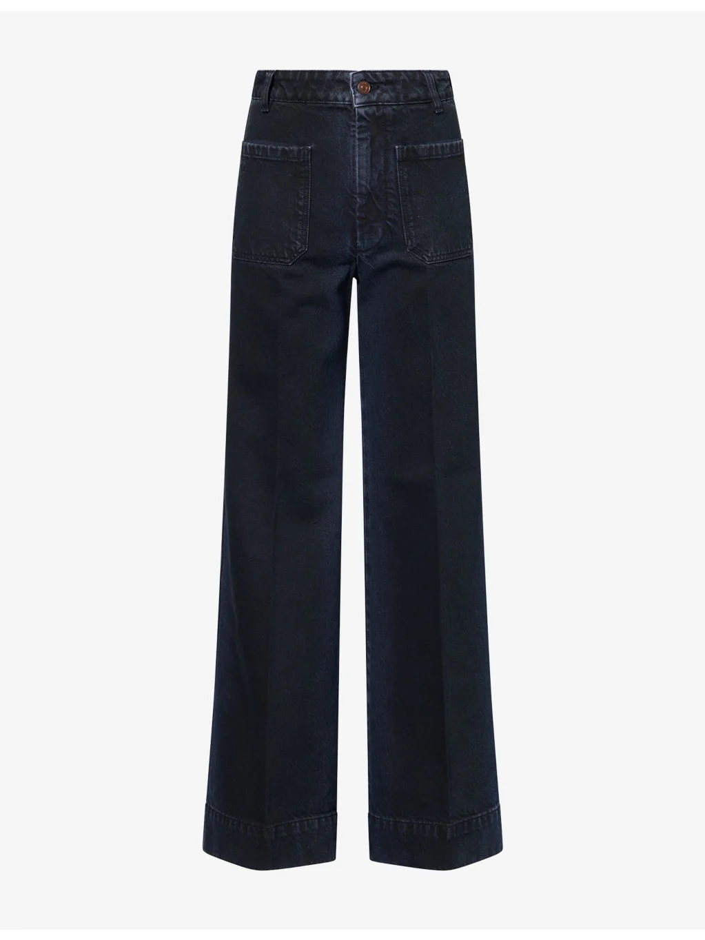 Alina Wide-Leg Cotton Denim Jeans - 1