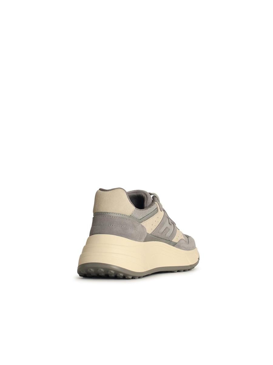 HOGAN Hogan 'H669' Grey Leather Blend Sneakers | baltini