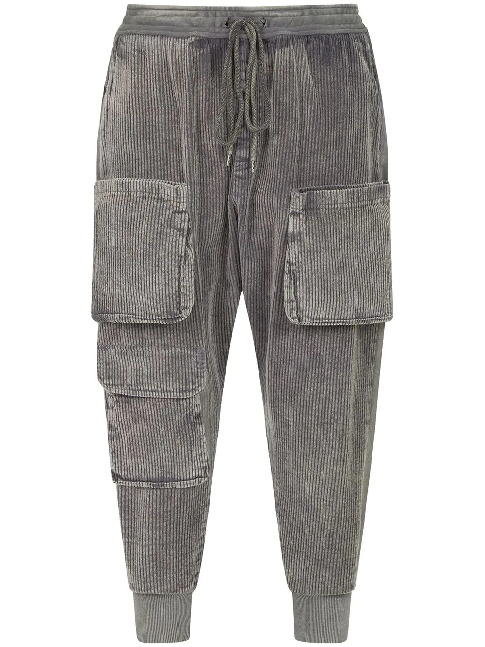 corduroy cargo pocket track pants - 1