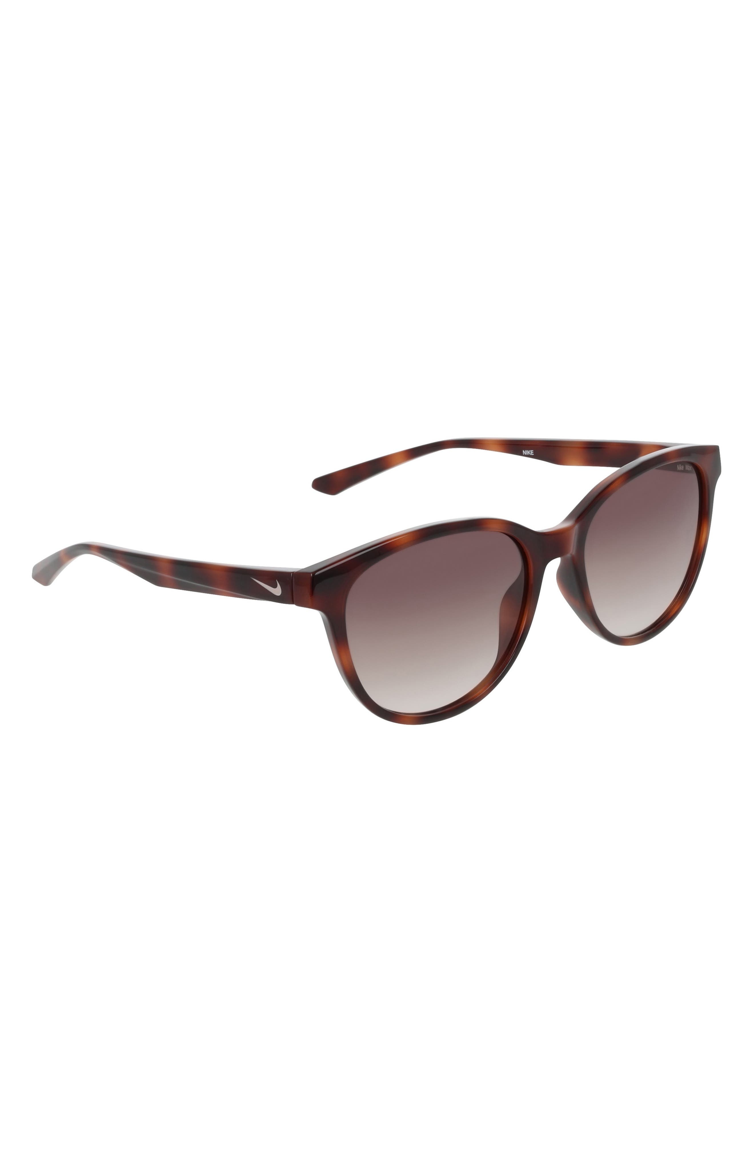Nike Vital Trend 55mm Gradient Round Sunglasses in Tortoise /Brown Gradient at Nordstrom - 3