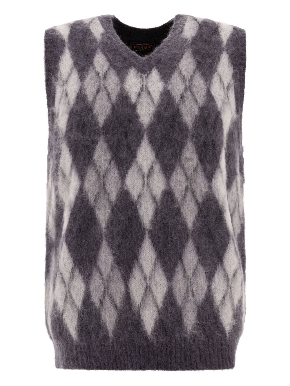 argyle-knit vest - 3