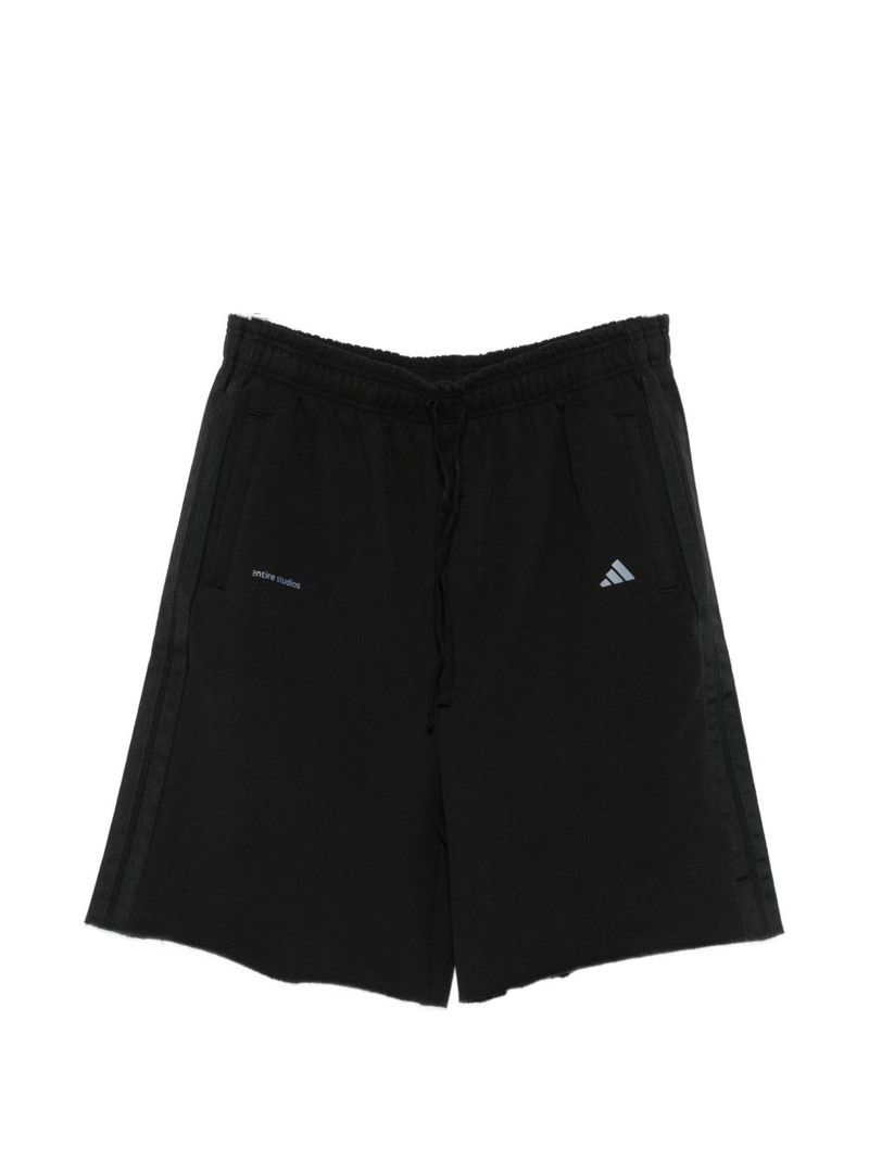 x Entire Studios logo-print side-stripe shorts 1
