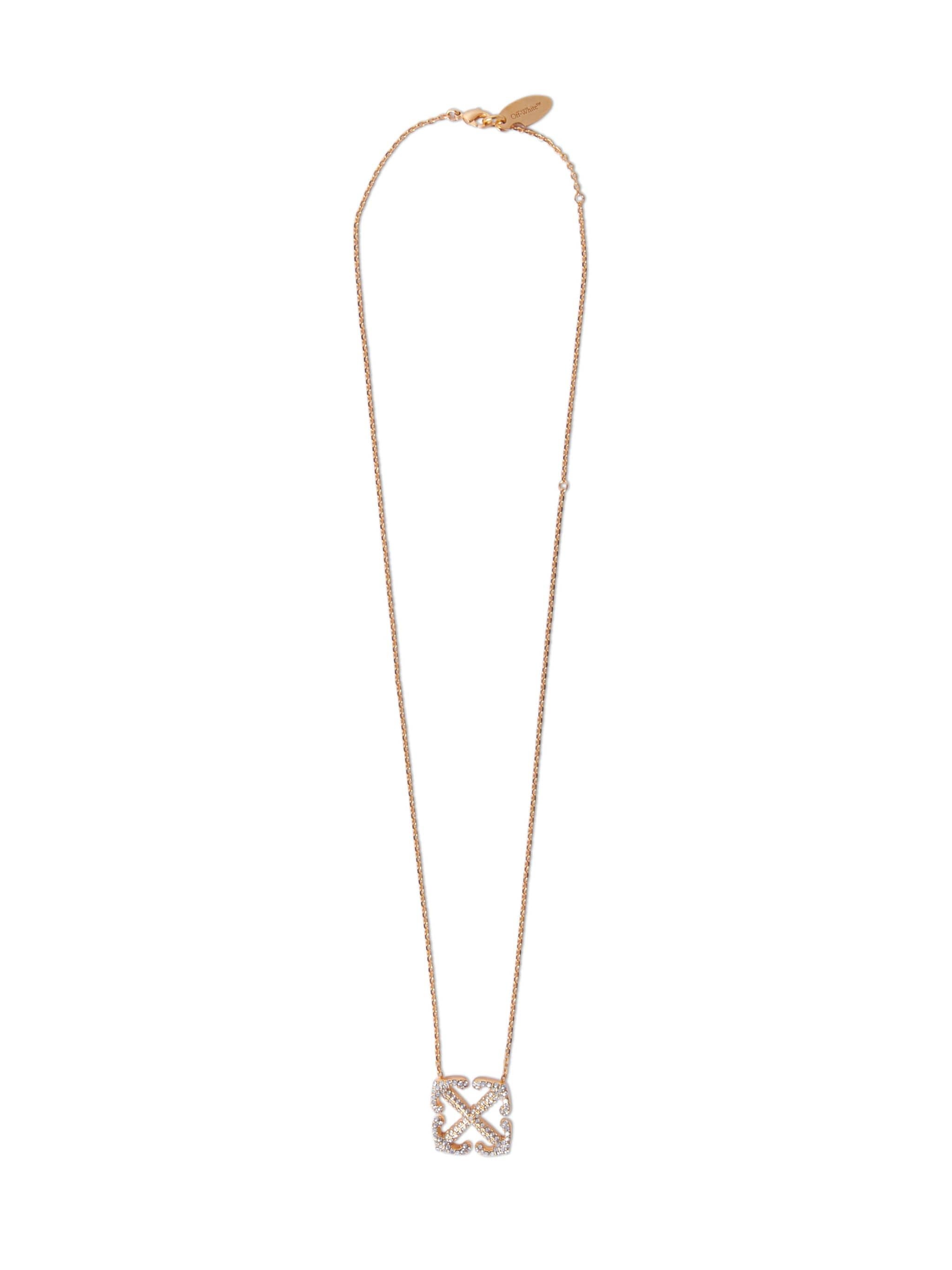Arrow Pave' Pendant Necklace Gold No Co - 1