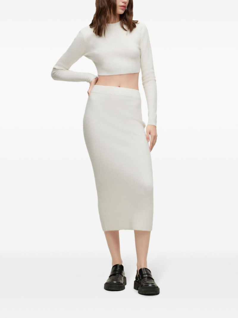 HUGO ribbed-knit cropped top outlook