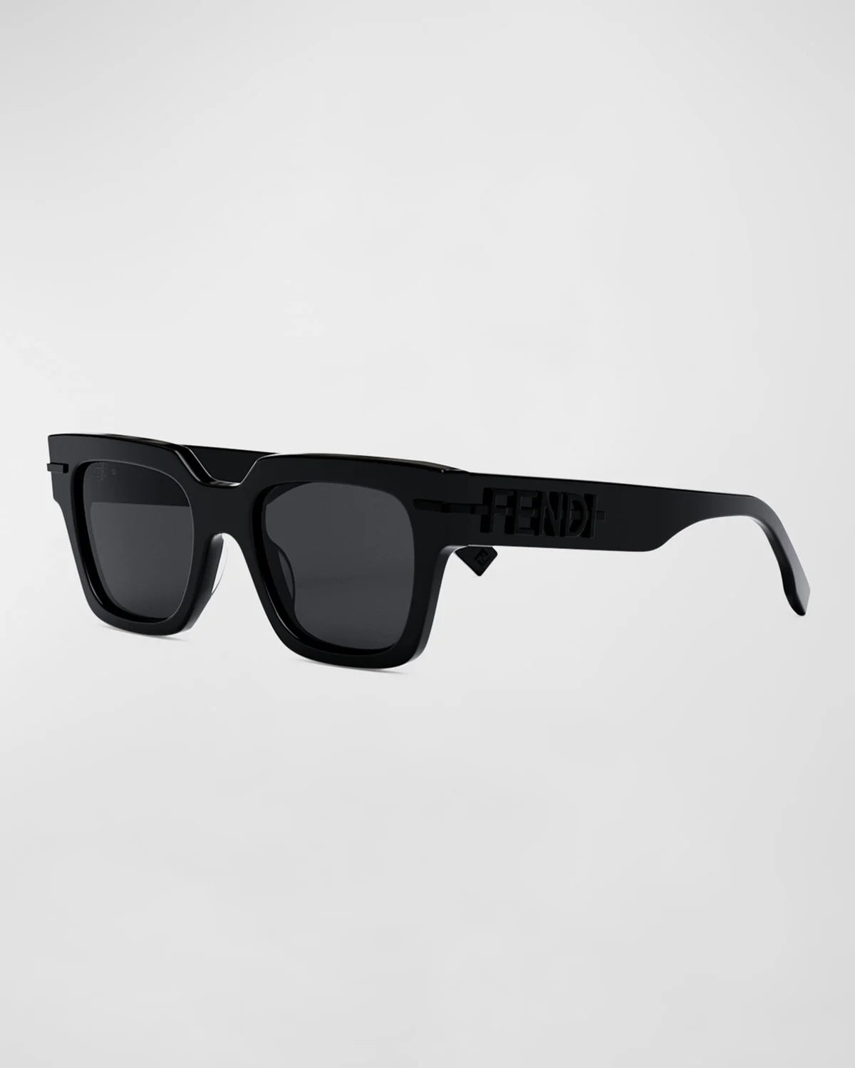 Men's Tonal Logo Acetate Square Sunglasses - 1