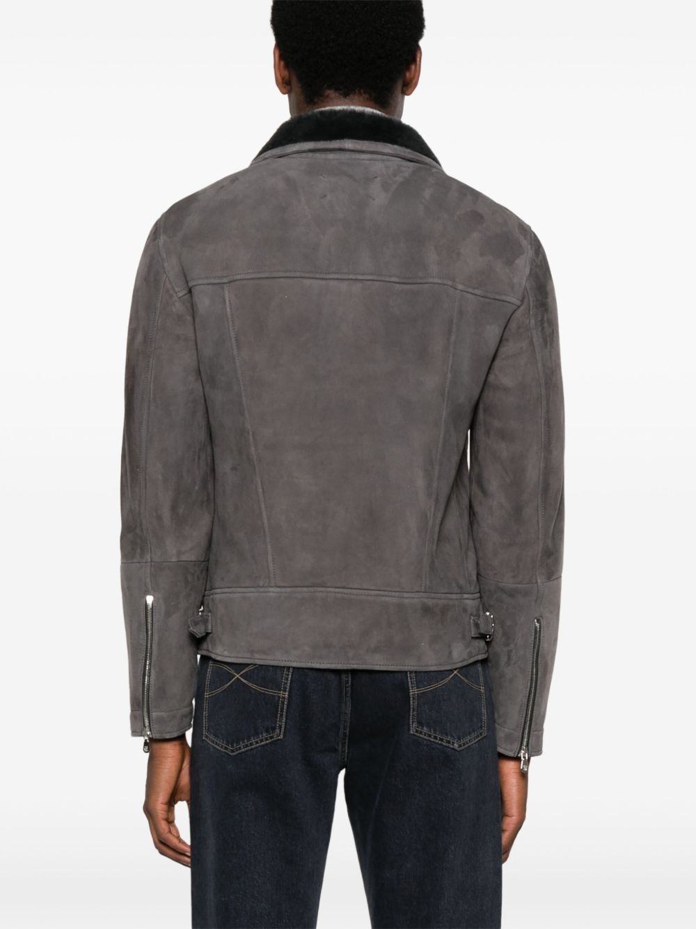 suede biker jacket - 4