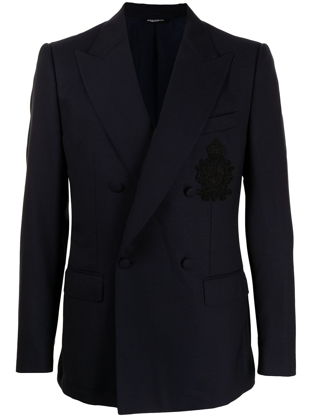 peak-lapel double-breasted blazer - 1