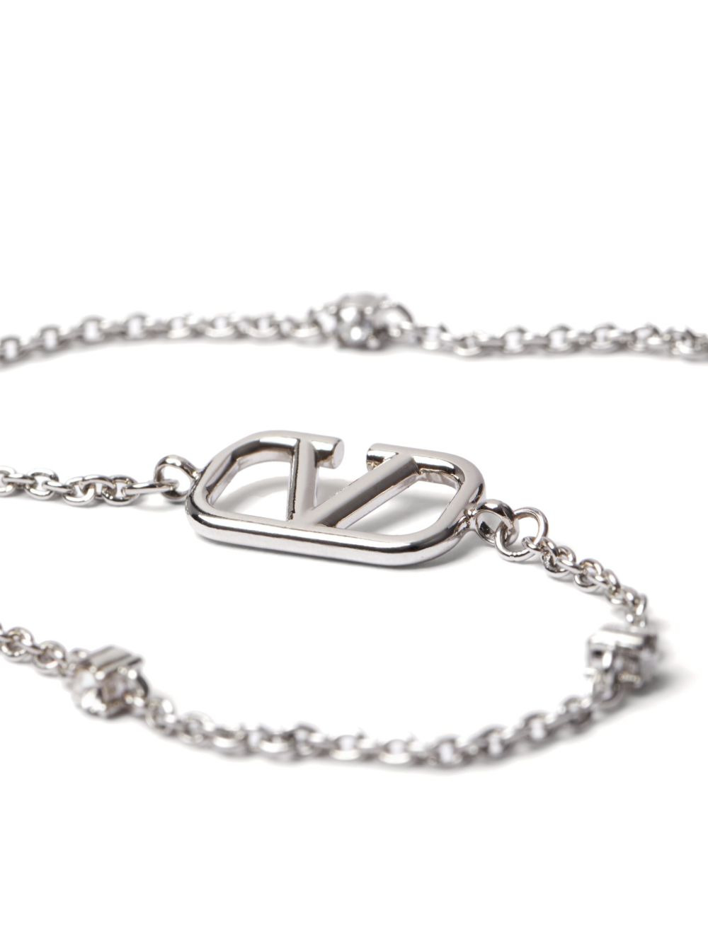 VLogo Signature crystal-embellished necklace - 2