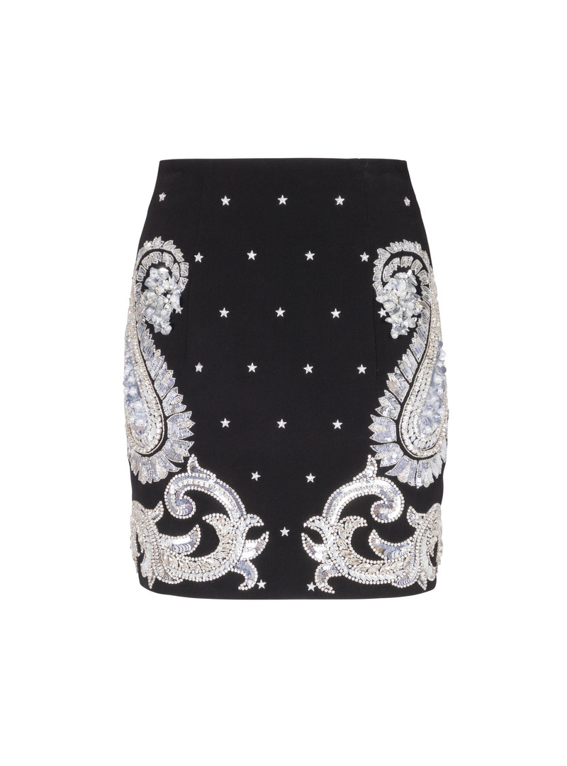 Paisley and stars embroidered skirt 1