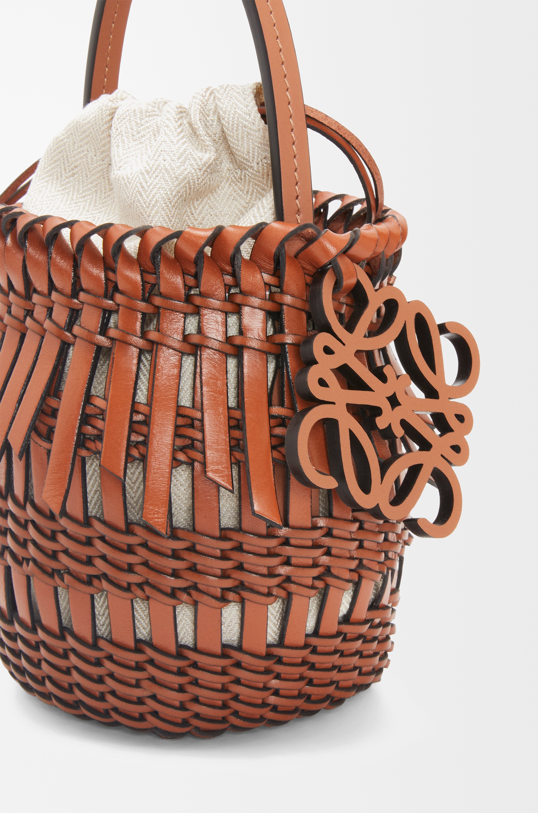 Small Fringe Bucket bag in calfskin - 5