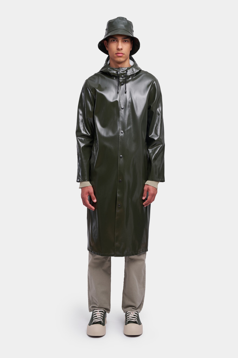 Stockholm Long Opal Raincoat Green 1