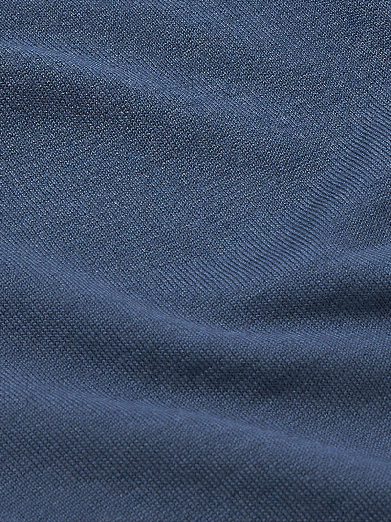 Slim-Fit Cashmere and Silk-Blend Polo Shirt 5